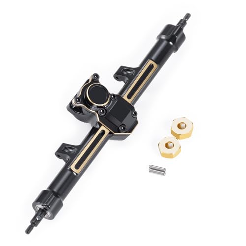 AFCAHEH Messinggewichte erweitert/Lagerlänge Portalachse for Axial SCX24 Deadbolt Wrangler C10 Gladiator Bronco 1/24 RC Auto(Extended Rear) von AFCAHEH