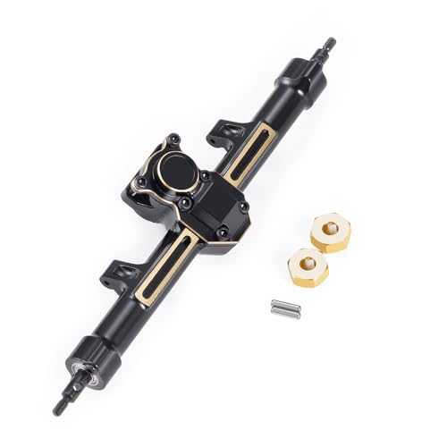 AFCAHEH Messinggewichte erweitert/Lagerlänge Portalachse for Axial SCX24 Deadbolt Wrangler C10 Gladiator Bronco 1/24 RC Auto(Stock Length Rear) von AFCAHEH
