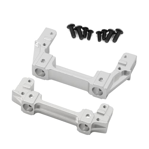 AFCAHEH Metal Front Rail Bumper Mounts Servo Stand for Axial 90047 Wrangler & SCX10 II 90046 1/10 RC Crawler Car Upgrade Parts(Silver) von AFCAHEH