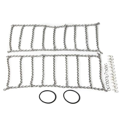 AFCAHEH Metall 105 mm/114 mm/120 mm/130 mm Anti-Rutsch-Sicherheits-Schneekette for TRX-4 TRX4 1/10 RC Crawler Autoteile 1,9 Zoll Radreifen(120mm 2Pcs) von AFCAHEH