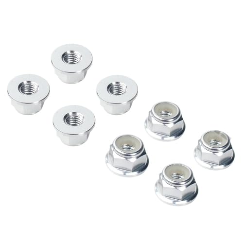 AFCAHEH Metall 8 Teile/Satz M4 Rad Hex 4mm Kontermutter for 1:10 RC Rock Crawler TRX-4 Slash 2wd SCTE 4x4 Axial SCX10 90046 D90(Silver) von AFCAHEH