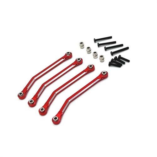 AFCAHEH Metall CNC prozess Chassis Fixed link for FMS 1/24 Xiaoqi FCX24 RC Auto Teile(Rood) von AFCAHEH