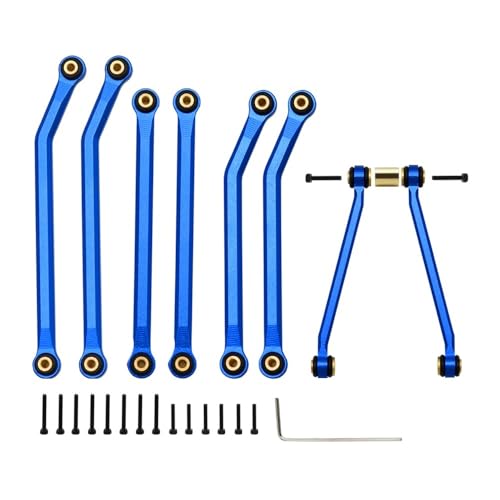 AFCAHEH Metall High Clearance Chassis Links Set Upgrade Teile for 1/24 RC Crawler Axial SCX24 AXI00002 C10 Jeep JLU(Blauw) von AFCAHEH