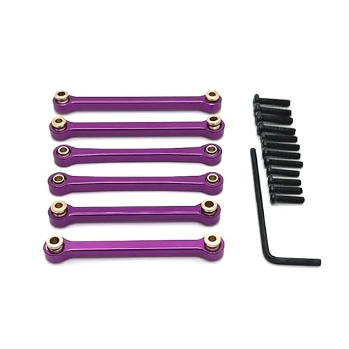 AFCAHEH Metall Spurstange Spurstange for WLt-oys 1/14 144016 144018 RC Auto Teile(Purple) von AFCAHEH