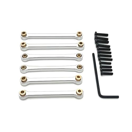 AFCAHEH Metall Spurstange Spurstange for WLt-oys 1/14 144016 144018 RC Auto Teile(Silver) von AFCAHEH