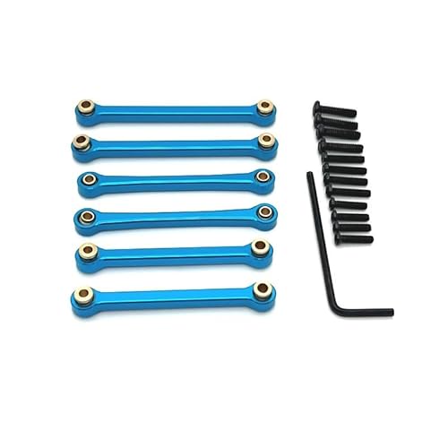 AFCAHEH Metall Spurstange Spurstange for WLt-oys 1/14 144016 144018 RC Auto Teile(Sky Blue) von AFCAHEH