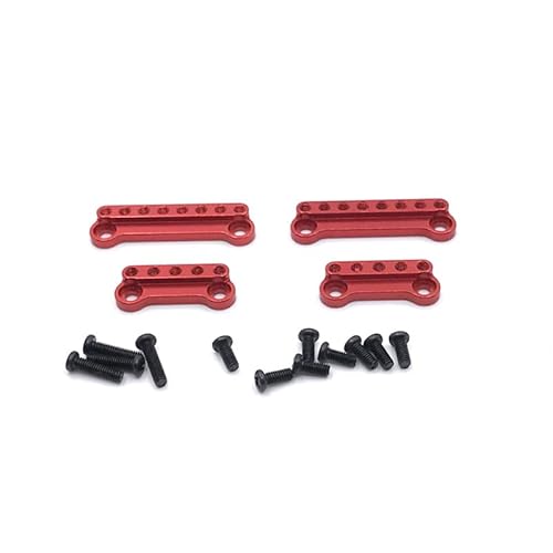 AFCAHEH Metall-Stoßdämpfer-Halterungssätze, Stoßdämpfer-Verlängerungssitzhalterung for 1/12 D90 D91 D99S MN99 MN99S RC-Auto, aktualisiert(Rood) von AFCAHEH