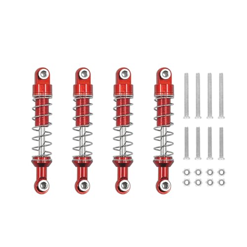 AFCAHEH Metall-Stoßdämpfer for erweiterte Feste Halterung for MN D90 MN-90 MN99S & WPL C14 C24 C34 RC-Auto-Ersatzteile(Rood) von AFCAHEH