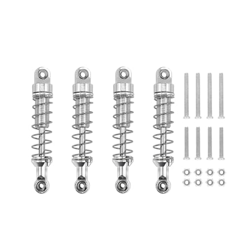 AFCAHEH Metall-Stoßdämpfer for erweiterte Feste Halterung for MN D90 MN-90 MN99S & WPL C14 C24 C34 RC-Auto-Ersatzteile(Silver) von AFCAHEH