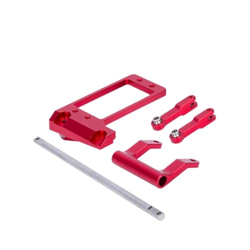 AFCAHEH Metall Vorderachse CNC BAT Servo Halterung mit Hydraulische Lenkung Kit for 1/10 RC Auto for VP Capra F9 Portal Achse LCG Chassis DIY(RD) von AFCAHEH