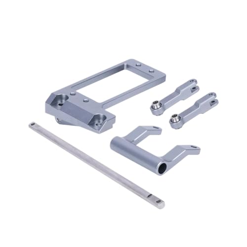AFCAHEH Metall Vorderachse CNC BAT Servo Halterung mit Hydraulische Lenkung Kit for 1/10 RC Auto for VP Capra F9 Portal Achse LCG Chassis DIY(SR) von AFCAHEH