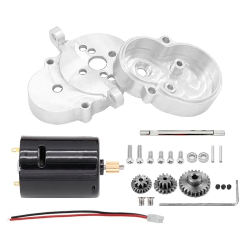 AFCAHEH Metallbalg mit Stahlzähnen 370 Hochgeschwindigkeitsmotor for WPL D12 D42 1/10 RC Auto-Upgrades Teile(Silver 1set) von AFCAHEH