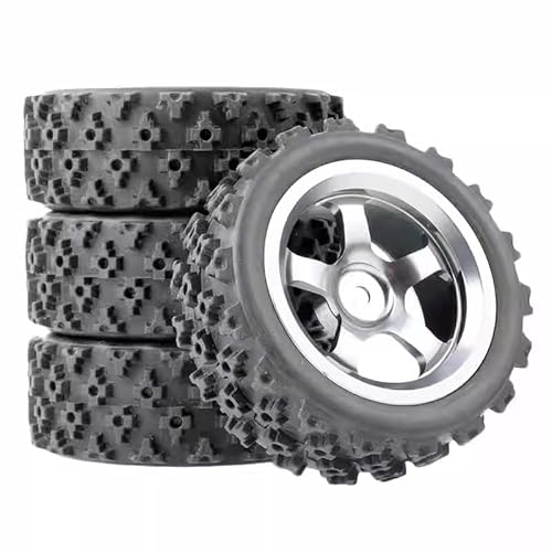 AFCAHEH Metallfelgen Reifen Rallye-Räder for MJX 16207 08-09-10 14210 WLtoys 1/16 A959 144001 10 1/12 124017-16-18-19 MN128 86s G500(A Titanium) von AFCAHEH
