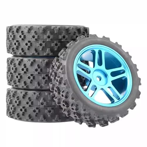 AFCAHEH Metallfelgen Reifen Rallye-Räder for MJX 16207 08-09-10 14210 WLtoys 1/16 A959 144001 10 1/12 124017-16-18-19 MN128 86s G500(C Blue) von AFCAHEH