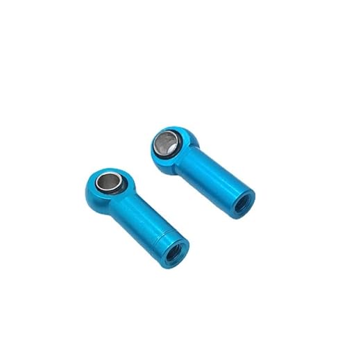 AFCAHEH Metallgewinde Rückwärtsgewinde 2 STÜCKE Länge 18 mm Loch 3 mm Dicke 4,5 mm Spurstangenkugelschnalle for RC-Autoteile(Sky Blue) von AFCAHEH