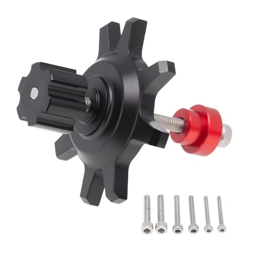 AFCAHEH Metallisches schwarz/rotes Reifenmontage-/Demontagehilfe-Werkzeug for 1/10 RC Crawler Car 1,9 2,2 Zoll Beadlock-Rad(Zwart) von AFCAHEH