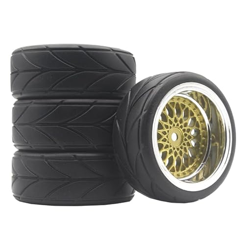 AFCAHEH Offset-ET Value 9MM golden 1/10 tire RC tire Professional Racing HSP 94123 Sakura D4 Tiangong TT02 Flat car(6081) von AFCAHEH