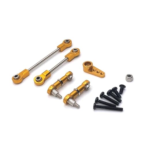 AFCAHEH RC Autoteile Metall Upgrade Lenkung Link Servo Arm 28t Kit Passend for 1/28 284131 K969 K979 K989 K999 P929 P939(Yellow) von AFCAHEH