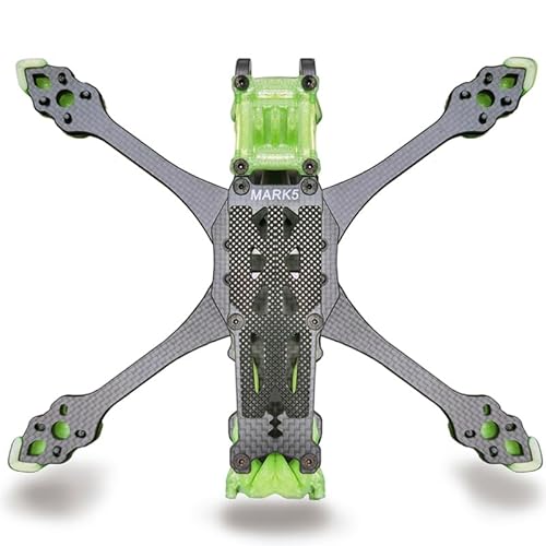 AFCAHEH RC MARK5 5-Zoll-FPV-Kohlefaserrahmen, 225 mm Radstand mit 5 mm Arm for FPV Freestyle Vista Analog-Drohnen(No Print) von AFCAHEH