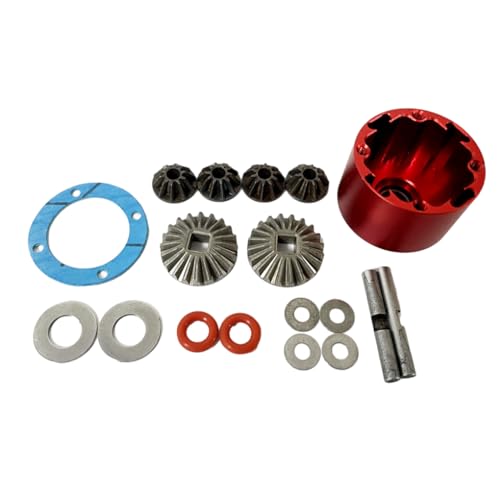 AFCAHEH RCGOFOLLOW Metall Differential Getriebe Set for 1/10 Rc LOSI Baja Rey 4WD Überlegene Kontrolle Mit Differential Getriebe(Rood) von AFCAHEH