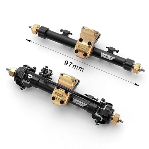 AFCAHEH RCGOFOLLOW Metall-Portalachse vorne und hinten for Axial 1/24 SCX24 90081 AXl00002 Fernbedienungs-Auto-Upgrade-Teile(Front Rear Black) von AFCAHEH