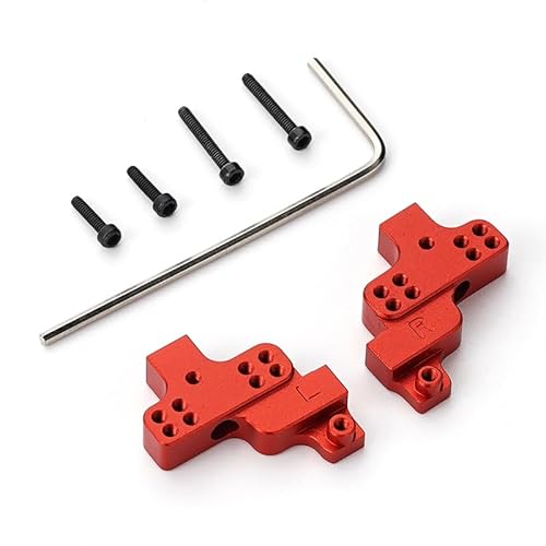 AFCAHEH RCGOFOLLOW Vorderer Stoßdämpferturm, RC-Autoteil, Verstellbarer RC-Vorderer Stoßdämpferturm for 1/24 Axial SCX24 Crawler, RC-Upgradeteil(Rood) von AFCAHEH