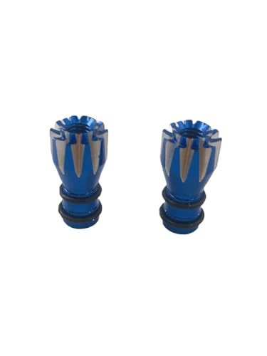 AFCAHEH STP 3D Anti-Rutsch Metall Rocker Head Control Stick for RC Zubehör FrSky FUTABA14SG ET12 AT9 M3 M4(M4 Blue) von AFCAHEH