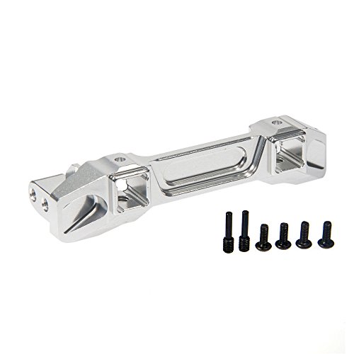 AFCAHEH TRX4 Vordere und Hintere Stoßstange Servo Halterungen Aluminium Legierung Stoßstange Schutz Stehen for 1/10 TRX-4 Bronco Defender Pats(Front Silver) von AFCAHEH