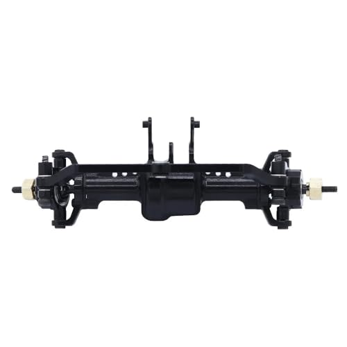 AFCAHEH TRX4M CNC Aluminium Vorne Hinten Komplette Achse Set for 1/18 RC Crawler Auto TRX4-M Defender Bronco Upgrade Teile(Black Front Axle) von AFCAHEH