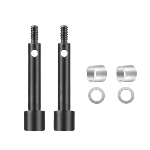 AFCAHEH Vorne Hinten CVD Antriebswelle + 4mm Stahl Achsen Messing Gewichte Erweitern Rad Hub Set for 1/24 Axial SCX24 Upgrade Teile(CVD and Brass) von AFCAHEH