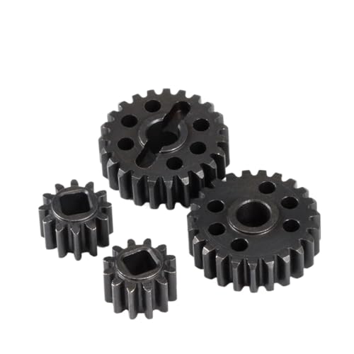AFCAHEH Wärmebehandelter Stahl 15T/20T 14T/21T 12T/23T Portal-Getriebesatz Overdrive-Getriebe for 1/10 Axial Capra F9 SCX10 III AR45 Portalachse(12T 23T) von AFCAHEH