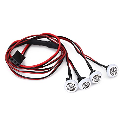AFCAHEH Weiße Lichter Quadratische Runde Scheinwerfer for Hella IPF Aufkleber for 1:24 RC Auto Crawler Axial SCX24 Upgrade Teile(IPF Lights) von AFCAHEH