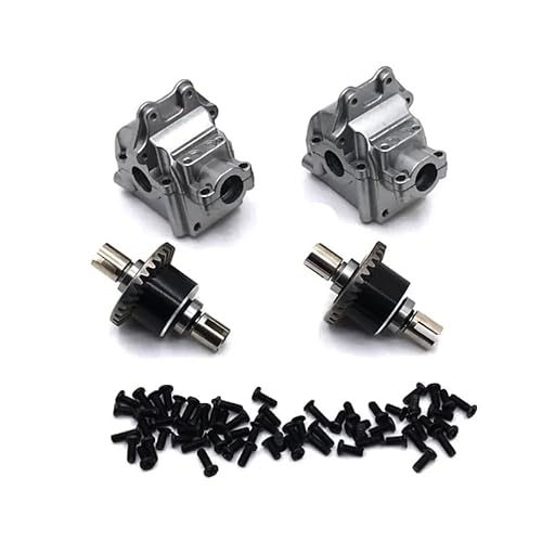 AFCAHEH for 144001 144010 02 124010 124016 17 18 19 Upgrade Teile zubehör Metall Getriebe und alle Metall Differential(Gray) von AFCAHEH