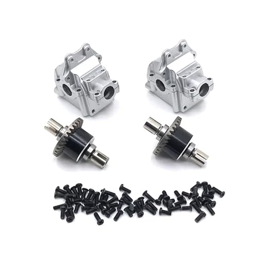 AFCAHEH for 144001 144010 02 124010 124016 17 18 19 Upgrade Teile zubehör Metall Getriebe und alle Metall Differential(Silver) von AFCAHEH