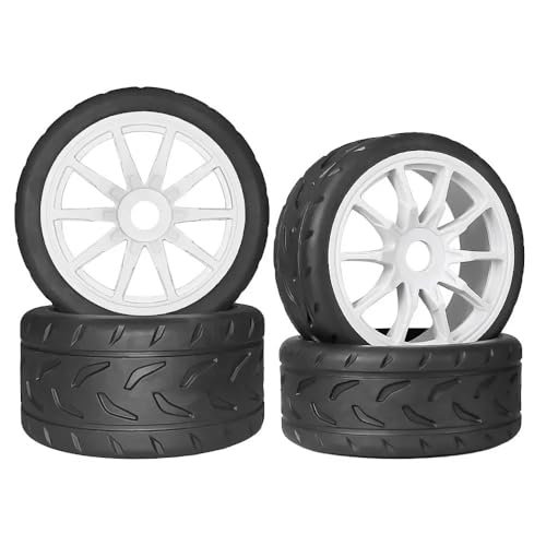 AFCAHEH for 4 STÜCKE 100/107mm Reifen & 17mm Rad for Arrma 1/7 Infraction, Limitless, Felony, FSR Model GT RC Car – Upgrade-Teile(White) von AFCAHEH