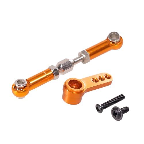 AFCAHEH for MJX Hyper Go H16 B16BM H16PL 16207/08/09/10 Metall 25T Servo Arm Servo Horn Lenkung Servo Link Rod 1/16 RC Auto Upgrade Teile(Golden) von AFCAHEH