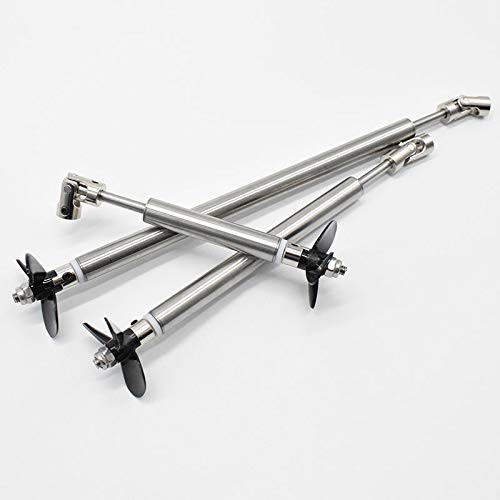 AFCAHEH for RC-Boot-Antriebswellensatz, 4 mm Edelstahl-Getriebewelle + Kreuzgelenk + Propeller, passend for DIY-RC-Modellboot(L10cm Motor 4mm) von AFCAHEH