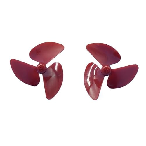 AFCAHEH for RC-Köderboot, 35 mm, 3-Blatt-Propeller, Unterwasserstrahlruder, Hochgeschwindigkeitspropeller for Motorwelle, 2,3 mm, Motorpropeller, angetrieben(Rood) von AFCAHEH