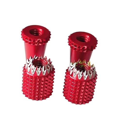 AFCAHEH for RC Remote Controller Aluminum Gimbal Thumb Stick Ends M3 M4 Anti-Slipping Cap for FrSky JR Futaba Spektrum Radiomaster Part(1 Pair M3 Red) von AFCAHEH