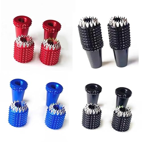 AFCAHEH for RC Remote Controller Aluminum Gimbal Thumb Stick Ends M3 M4 Anti-Slipping Cap for FrSky JR Futaba Spektrum Radiomaster Part(1 Pair M4 Red) von AFCAHEH