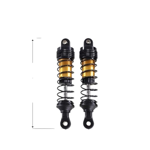 AFCAHEH for Wltoys 144001-02 144010 124007 124008 124016 124018 124019 Metall Stoßdämpfer Öl Dämpfer RC Auto Upgrade Teile Zugriffs(Golden Rear) von AFCAHEH