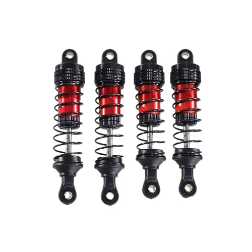 AFCAHEH for Wltoys 144001-02 144010 124007 124008 124016 124018 124019 Metall Stoßdämpfer Öl Dämpfer RC Auto Upgrade Teile Zugriffs(Red R and F) von AFCAHEH