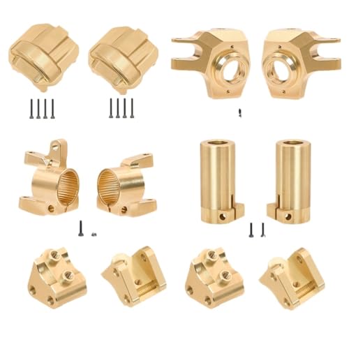 AR44 Achse Messing Differential Abdeckung Achsschenkel C-Hub Link Halterungen Gegengewicht for 1/10 AXIAL SCX10 II 90046 Upgrade Teile(One Set) von AFCAHEH