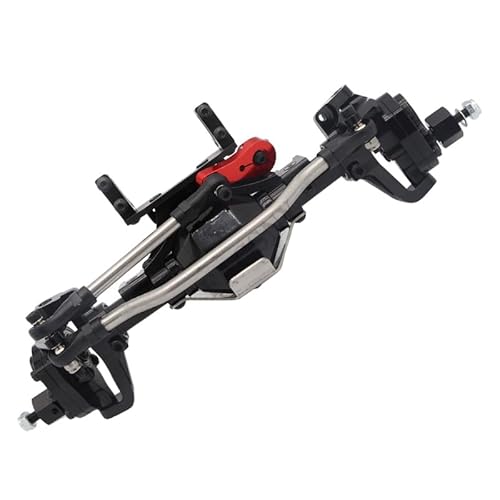 Aluminiumlegierung CNC eloxiert vorne hinten Portalachse for 1/10 RC Crawler Auto Axial SCX10 II 90046 90047 RGT ex86100 Upgrade-Teile(Black Front) von AFCAHEH