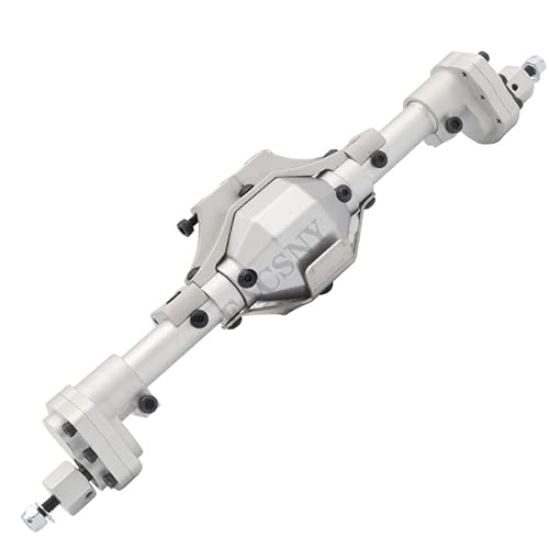 Aluminiumlegierung CNC eloxiert vorne hinten Portalachse for 1/10 RC Crawler Auto Axial SCX10 II 90046 90047 RGT ex86100 Upgrade-Teile(Silver Rear) von AFCAHEH