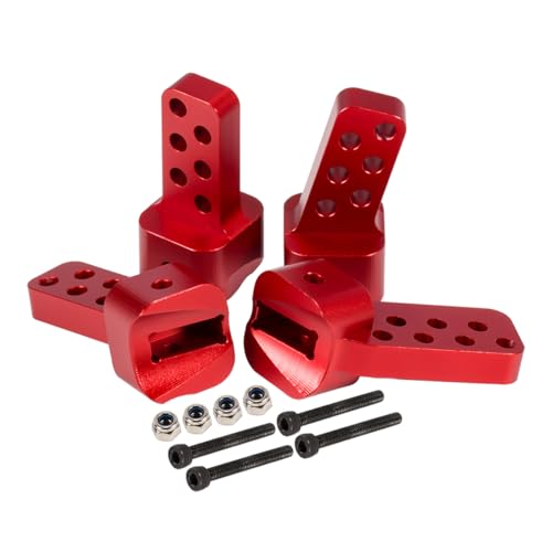 Aluminiumlegierung Rear Upper Link Riser Anti-Squat-Halterungen for AR44-Achse 1/10 RC Rigs Crawler Axial SCX10 II Chassis DIY-Upgrade(Rood) von AFCAHEH