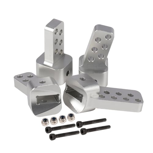Aluminiumlegierung Rear Upper Link Riser Anti-Squat-Halterungen for AR44-Achse 1/10 RC Rigs Crawler Axial SCX10 II Chassis DIY-Upgrade(Silver) von AFCAHEH