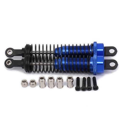 Einstellbare Legierung 80mm Stoßdämpfer Dämpfer for Traxxas Buggy LKW Hpi Hsp Losi Axial Tamiya Redcat(Dark Blue) von AFCAHEH