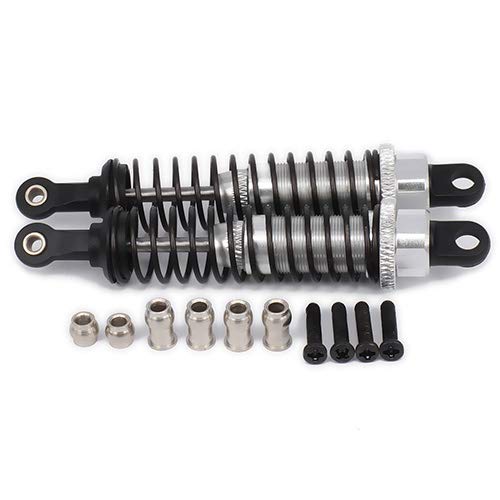 Einstellbare Legierung 80mm Stoßdämpfer Dämpfer for Traxxas Buggy LKW Hpi Hsp Losi Axial Tamiya Redcat(Silver) von AFCAHEH