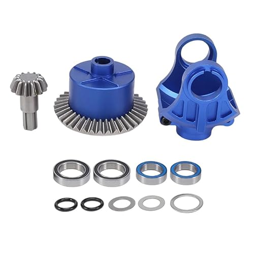 Metall Differential Fall Diff Yoke Wichtigsten Getriebe 37T 13T for ARRMA 1/10 Kraton Senton Big Rock Granit Outcast 1/8 Typhon Upgr(Blauw) von AFCAHEH